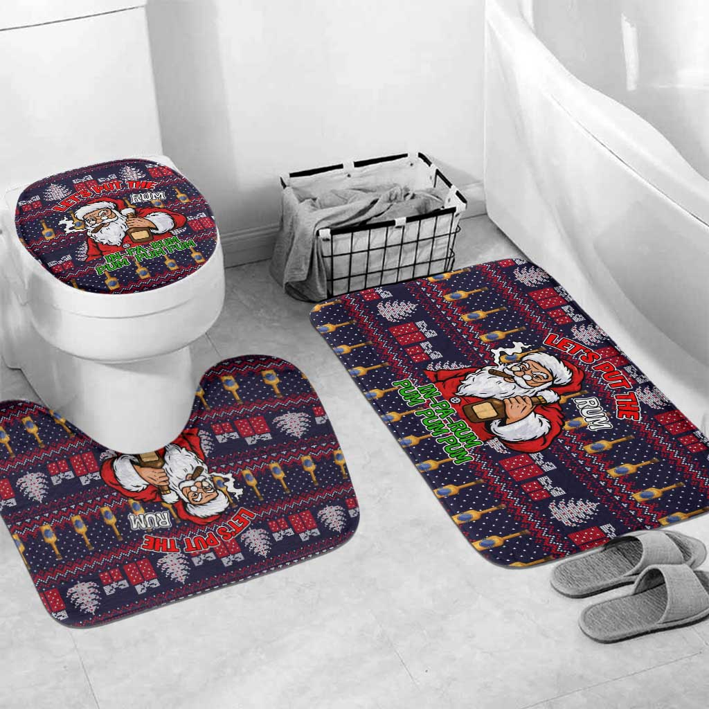Lets Put The Rum Pum Pum Pum Christmas Bathroom Set Xmas Holiday Patterns - Wonder Print Shop