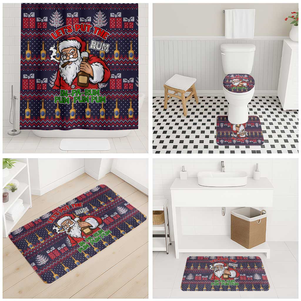 Lets Put The Rum Pum Pum Pum Christmas Bathroom Set Xmas Holiday Patterns - Wonder Print Shop