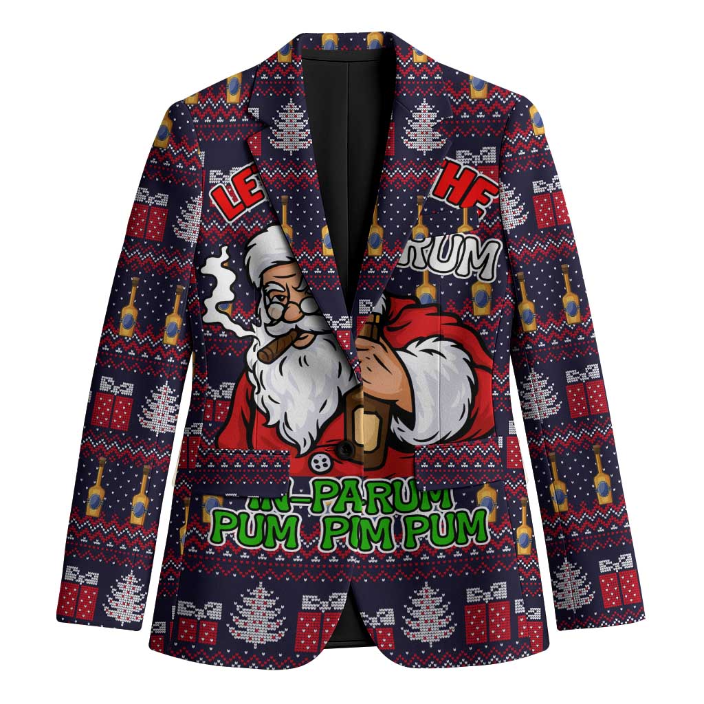 Lets Put The Rum Pum Pum Pum Christmas Blazer Xmas Holiday Patterns - Wonder Print Shop