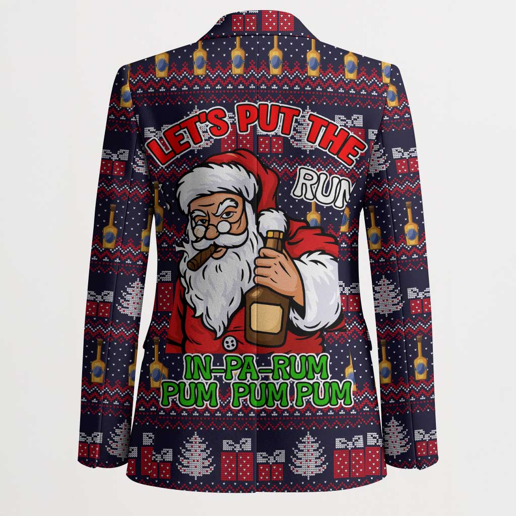Lets Put The Rum Pum Pum Pum Christmas Blazer Xmas Holiday Patterns - Wonder Print Shop