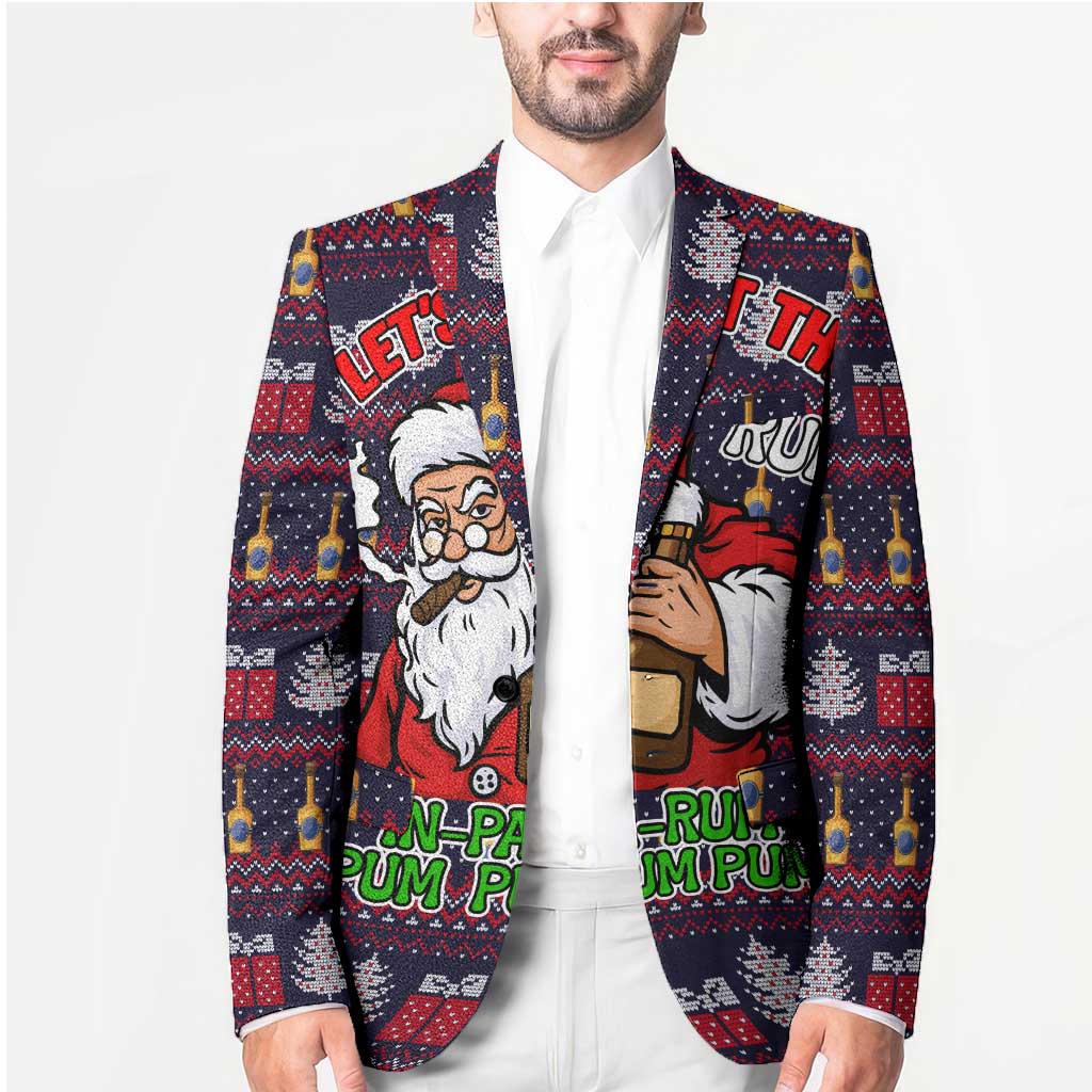 Lets Put The Rum Pum Pum Pum Christmas Blazer Xmas Holiday Patterns - Wonder Print Shop
