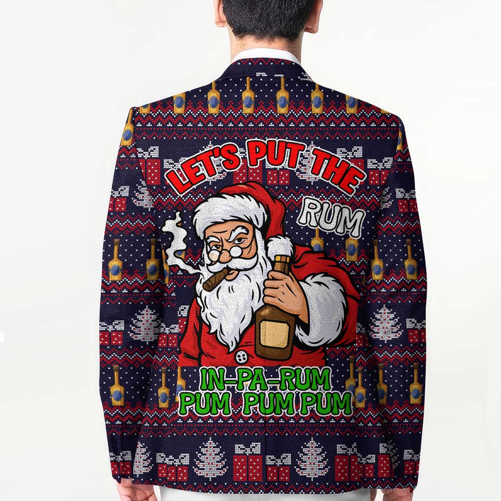 Lets Put The Rum Pum Pum Pum Christmas Blazer Xmas Holiday Patterns - Wonder Print Shop