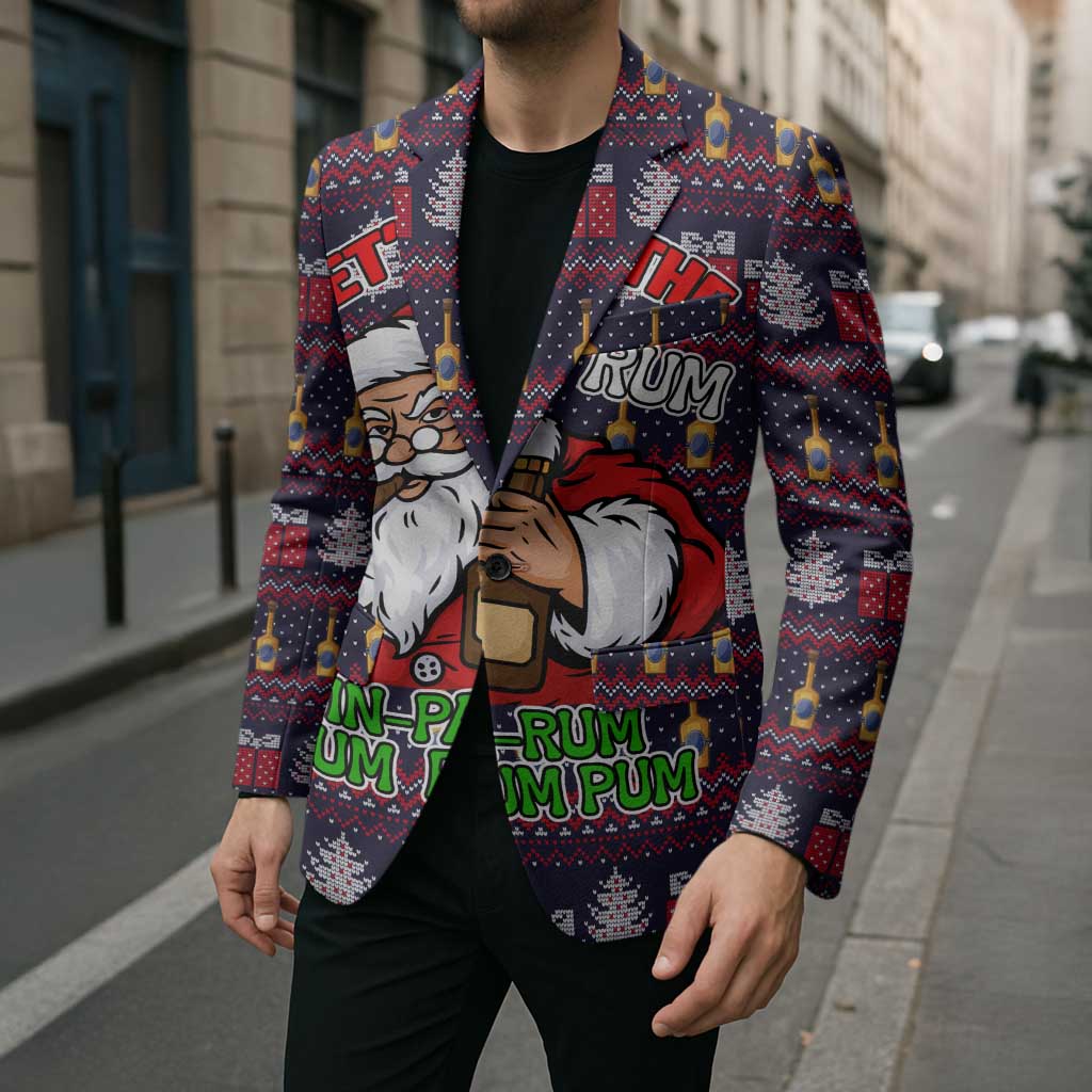 Lets Put The Rum Pum Pum Pum Christmas Blazer Xmas Holiday Patterns - Wonder Print Shop