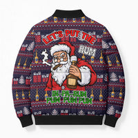 Lets Put The Rum Pum Pum Pum Christmas Bomber Puffer Jacket Xmas Holiday Patterns - Wonder Print Shop