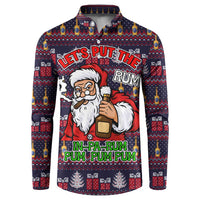 Lets Put The Rum Pum Pum Pum Christmas Button Sweatshirt Xmas Holiday Patterns - Wonder Print Shop