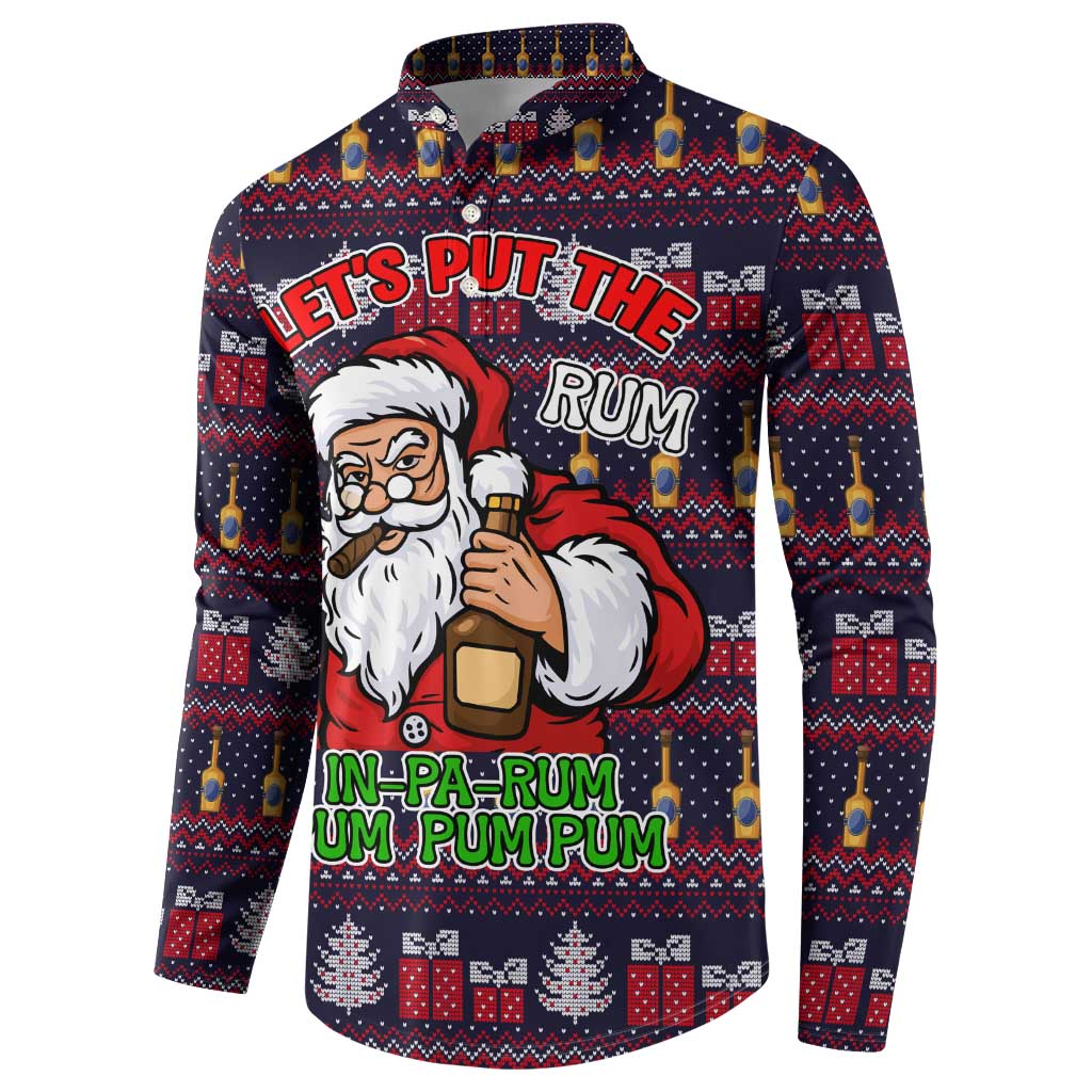 Lets Put The Rum Pum Pum Pum Christmas Button Sweatshirt Xmas Holiday Patterns - Wonder Print Shop