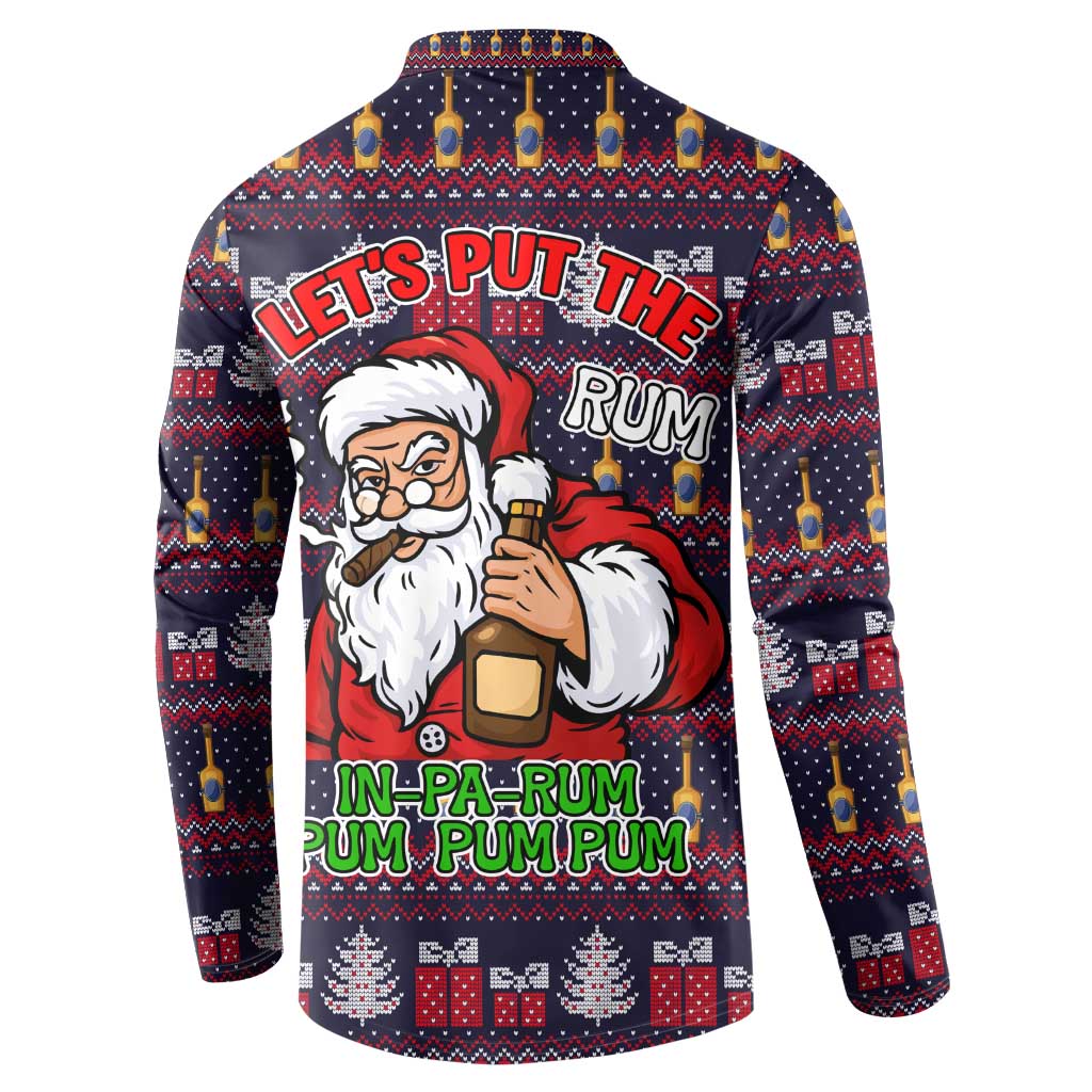 Lets Put The Rum Pum Pum Pum Christmas Button Sweatshirt Xmas Holiday Patterns - Wonder Print Shop