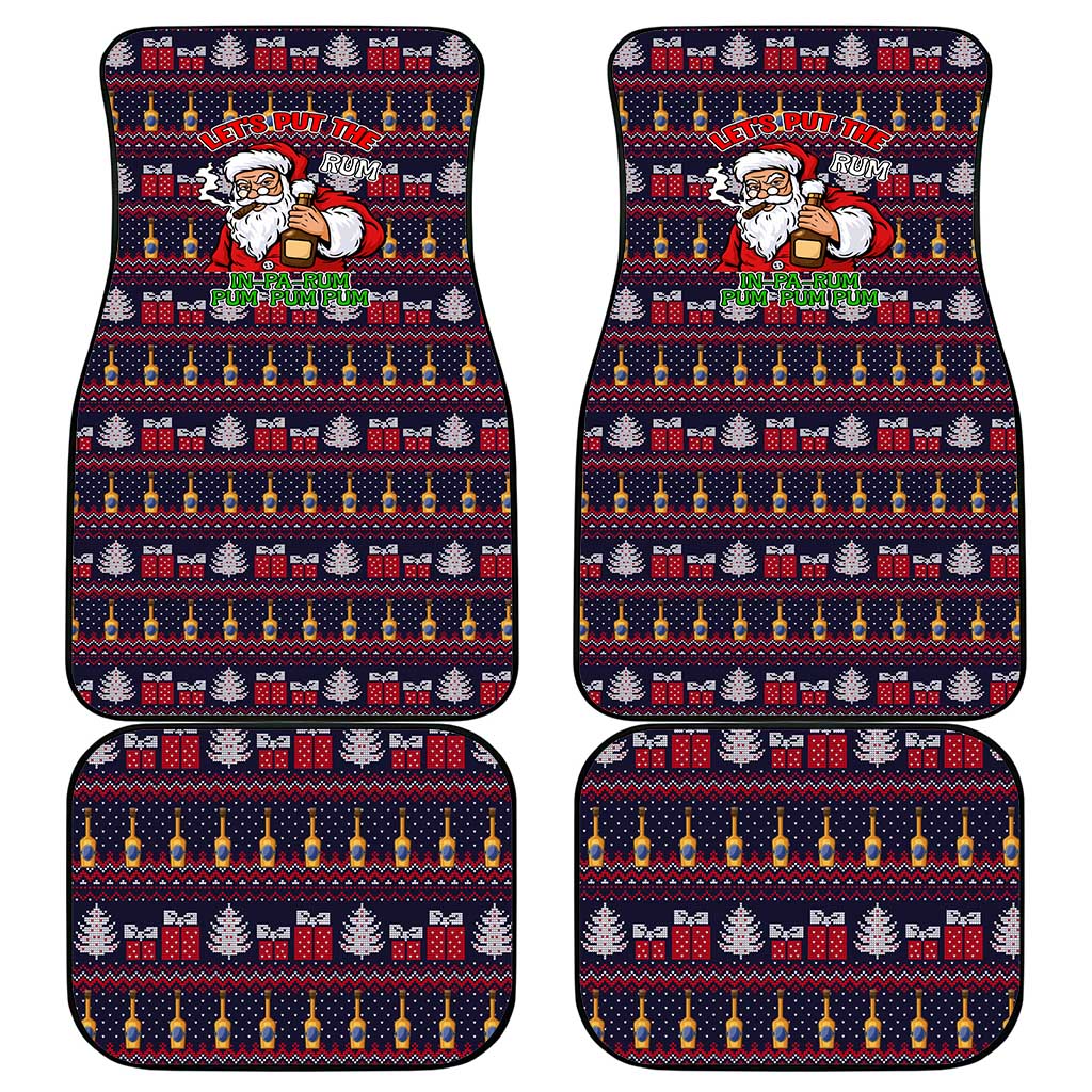 Lets Put The Rum Pum Pum Pum Christmas Car Mats Xmas Holiday Patterns - Wonder Print Shop