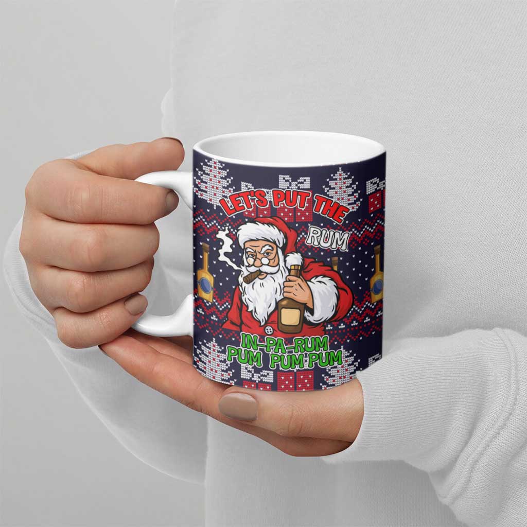 Lets Put The Rum Pum Pum Pum Christmas Ceramic Mug Xmas Holiday Patterns - Wonder Print Shop
