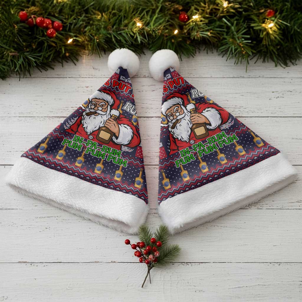 Lets Put The Rum Pum Pum Pum Christmas Santa Hat Xmas Holiday Patterns - Wonder Print Shop