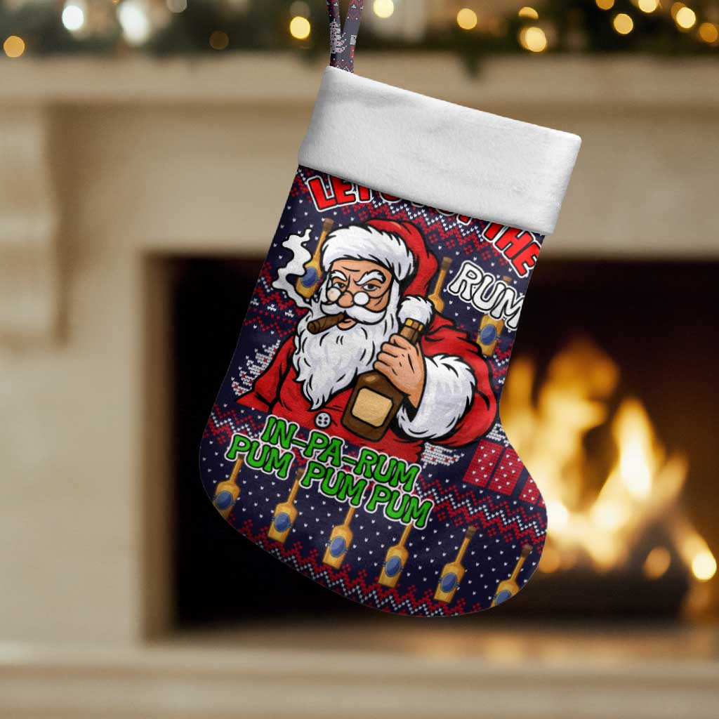 Lets Put The Rum Pum Pum Pum Christmas Stocking Xmas Holiday Patterns - Wonder Print Shop