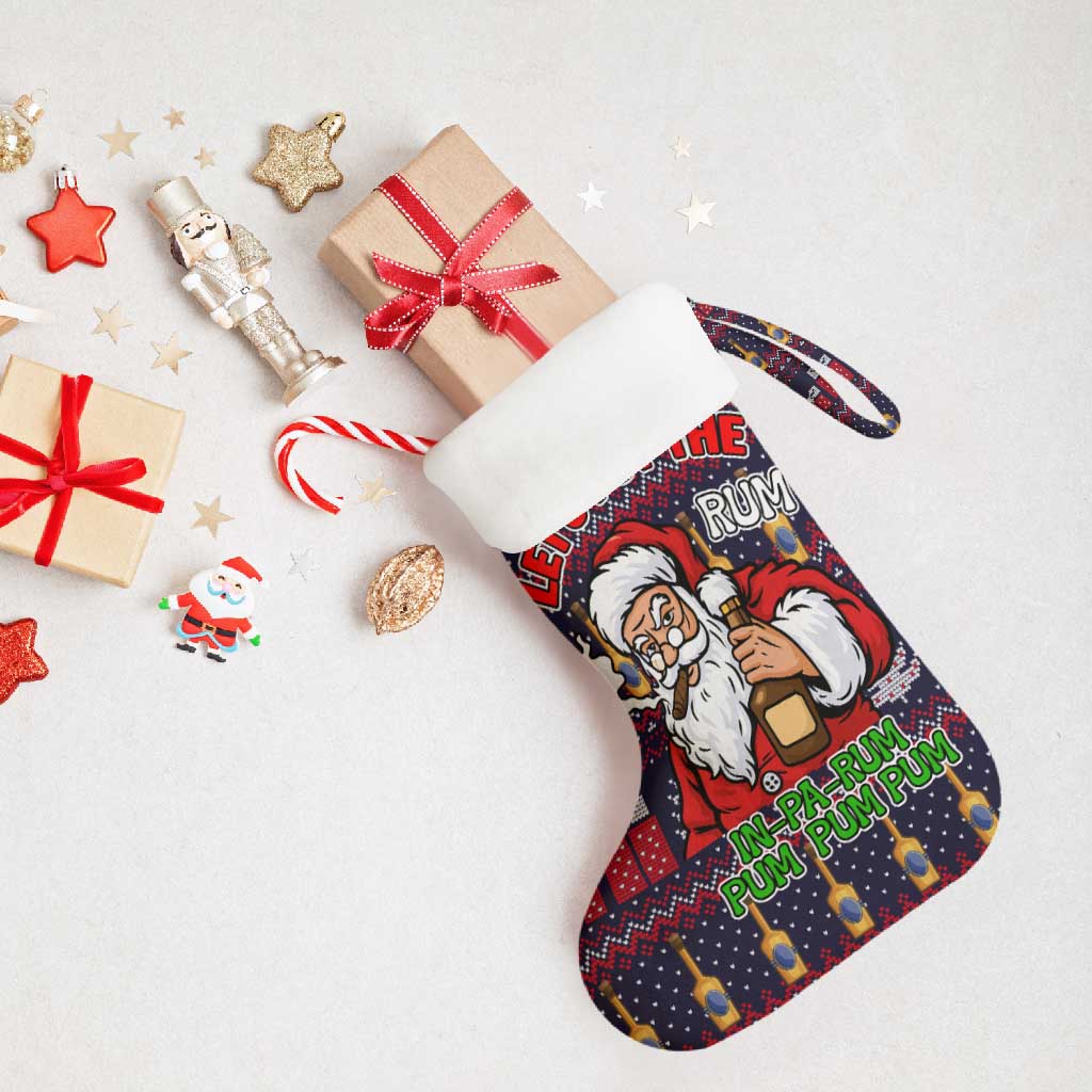 Lets Put The Rum Pum Pum Pum Christmas Stocking Xmas Holiday Patterns - Wonder Print Shop