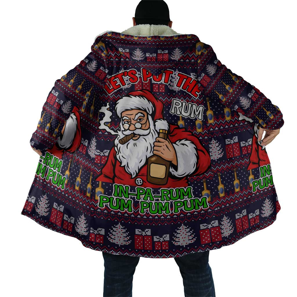 Lets Put The Rum Pum Pum Pum Christmas Cloak Xmas Holiday Patterns - Wonder Print Shop
