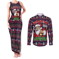 Lets Put The Rum Pum Pum Pum Christmas Couples Matching Tank Maxi Dress and Long Sleeve Button Shirt Xmas Holiday Patterns - Wonder Print Shop