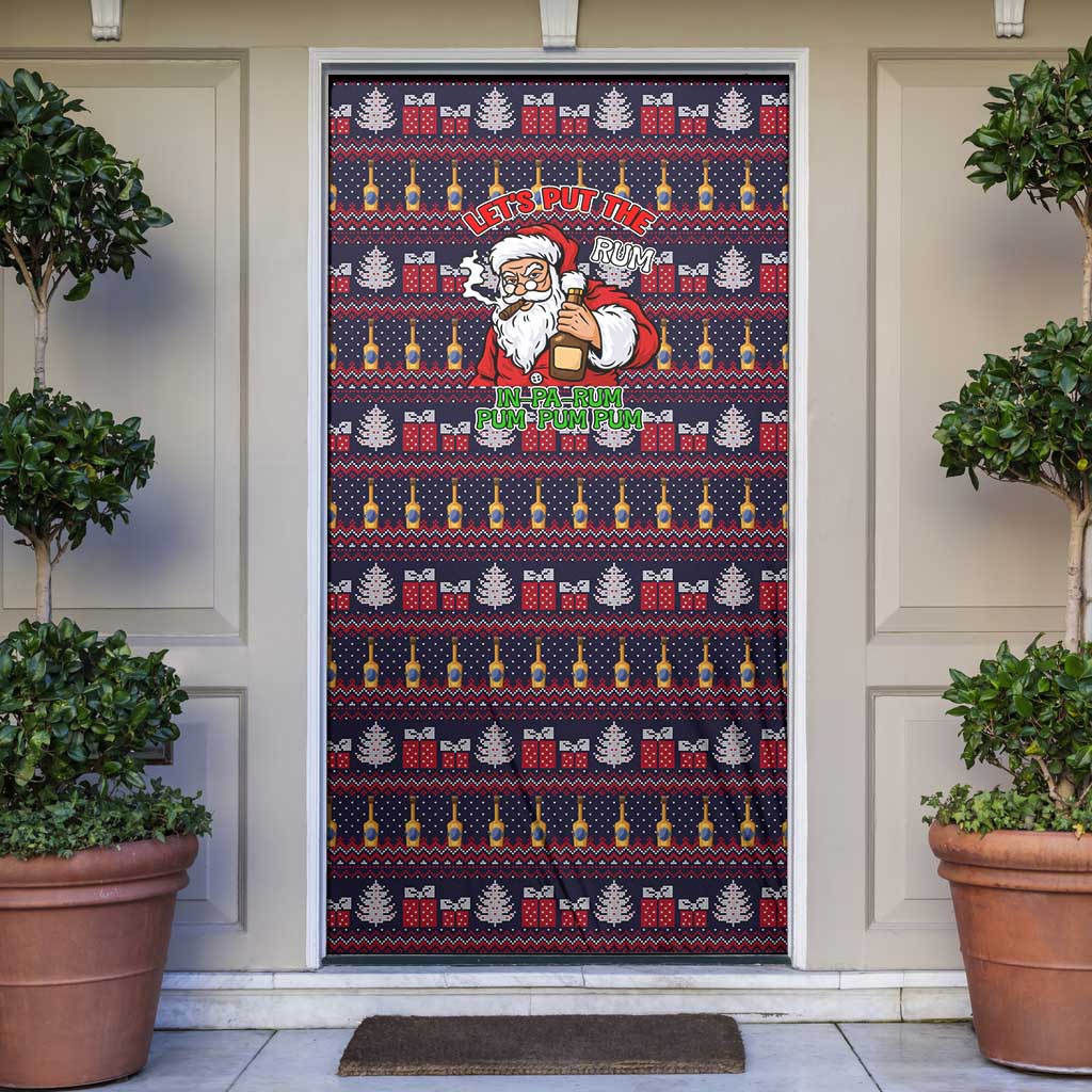 Lets Put The Rum Pum Pum Pum Christmas Door Cover Xmas Holiday Patterns - Wonder Print Shop