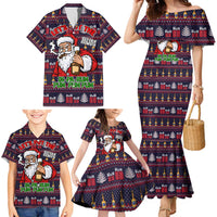 Lets Put The Rum Pum Pum Pum Christmas Family Matching Mermaid Dress and Hawaiian Shirt Xmas Holiday Patterns - Wonder Print Shop