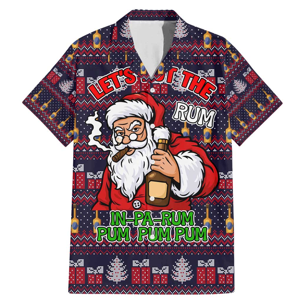 Lets Put The Rum Pum Pum Pum Christmas Family Matching Mermaid Dress and Hawaiian Shirt Xmas Holiday Patterns - Wonder Print Shop