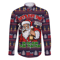 Lets Put The Rum Pum Pum Pum Christmas Family Matching Off The Shoulder Long Sleeve Dress and Hawaiian Shirt Xmas Holiday Patterns - Wonder Print Shop