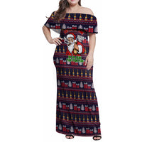 Lets Put The Rum Pum Pum Pum Christmas Family Matching Off Shoulder Maxi Dress and Hawaiian Shirt Xmas Holiday Patterns - Wonder Print Shop