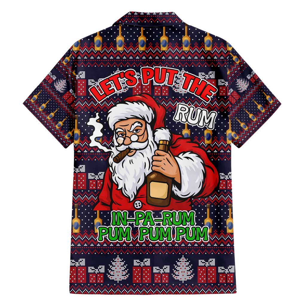 Lets Put The Rum Pum Pum Pum Christmas Family Matching Off Shoulder Short Dress and Hawaiian Shirt Xmas Holiday Patterns - Wonder Print Shop