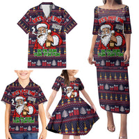 Lets Put The Rum Pum Pum Pum Christmas Family Matching Puletasi and Hawaiian Shirt Xmas Holiday Patterns - Wonder Print Shop
