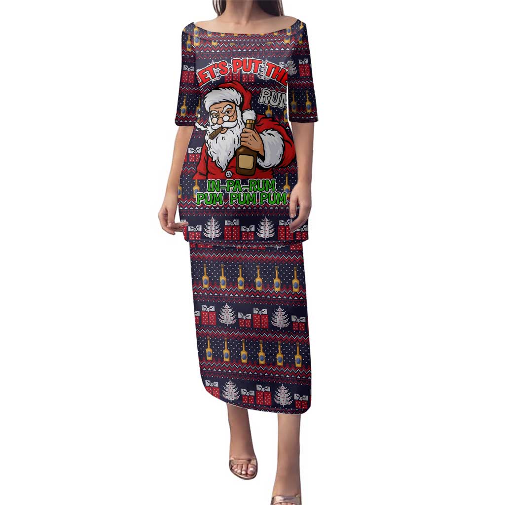 Lets Put The Rum Pum Pum Pum Christmas Family Matching Puletasi and Hawaiian Shirt Xmas Holiday Patterns - Wonder Print Shop