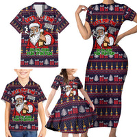 Lets Put The Rum Pum Pum Pum Christmas Family Matching Short Sleeve Bodycon Dress and Hawaiian Shirt Xmas Holiday Patterns - Wonder Print Shop