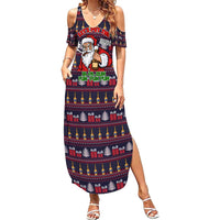 Lets Put The Rum Pum Pum Pum Christmas Family Matching Summer Maxi Dress and Hawaiian Shirt Xmas Holiday Patterns - Wonder Print Shop