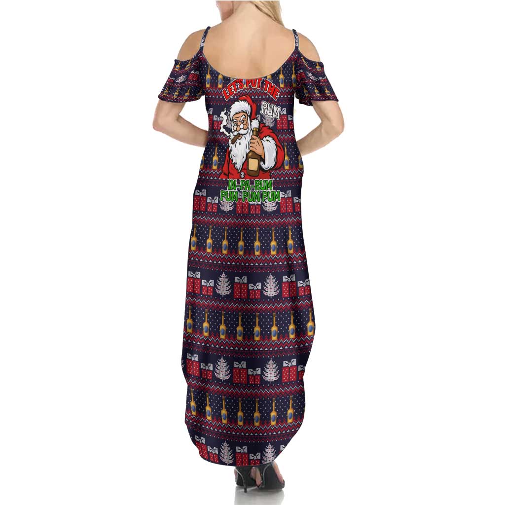 Lets Put The Rum Pum Pum Pum Christmas Family Matching Summer Maxi Dress and Hawaiian Shirt Xmas Holiday Patterns - Wonder Print Shop