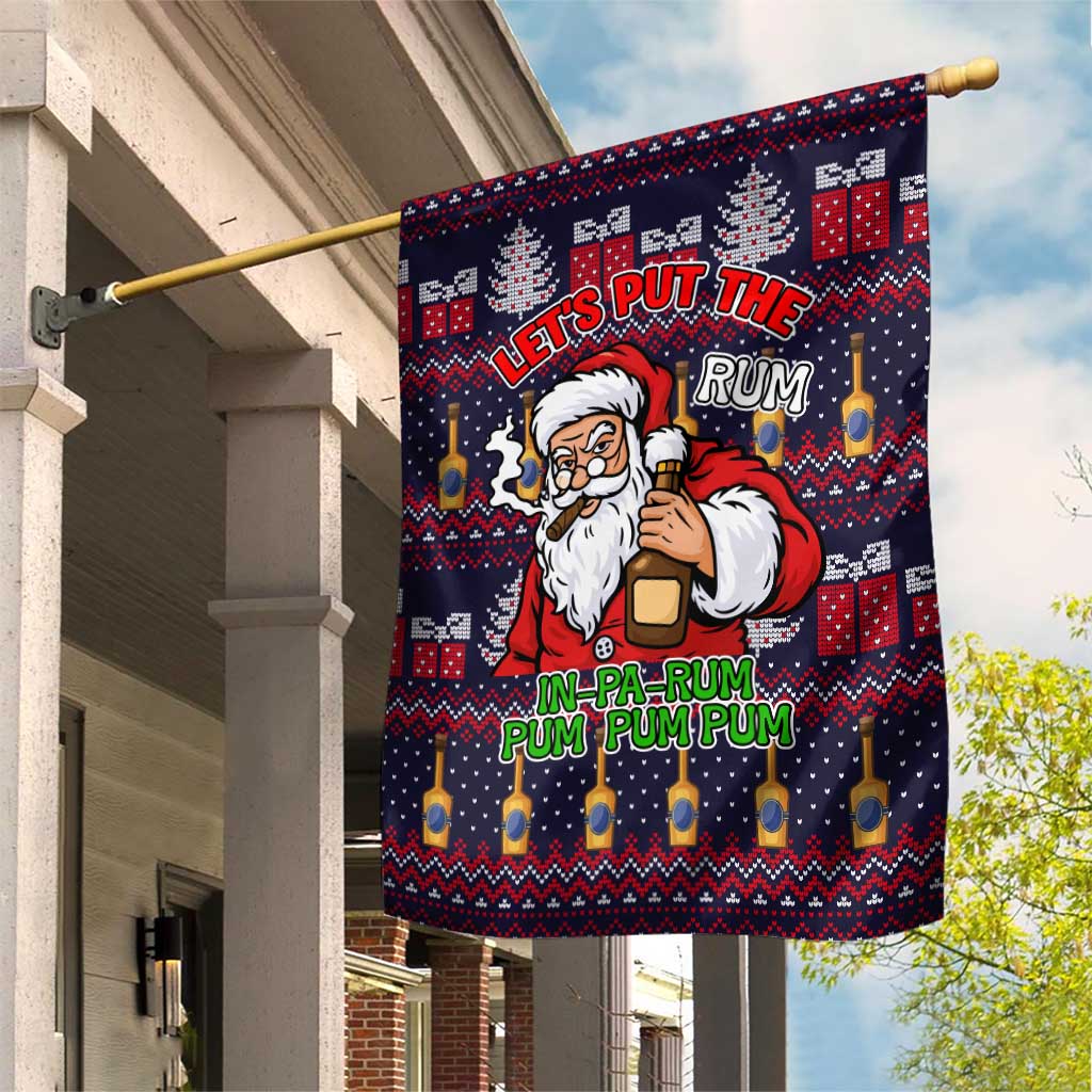 Lets Put The Rum Pum Pum Pum Christmas Garden Flag Xmas Holiday Patterns - Wonder Print Shop