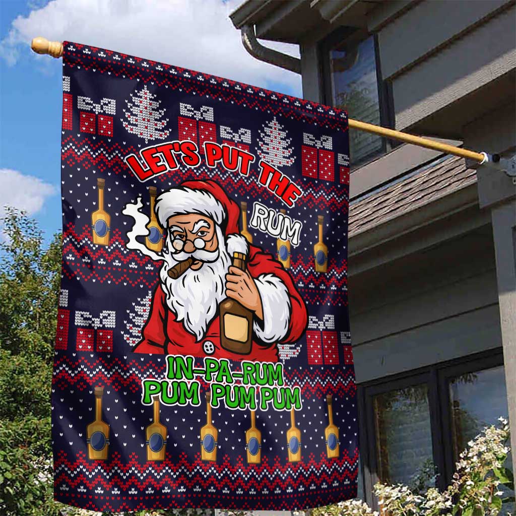 Lets Put The Rum Pum Pum Pum Christmas Garden Flag Xmas Holiday Patterns - Wonder Print Shop