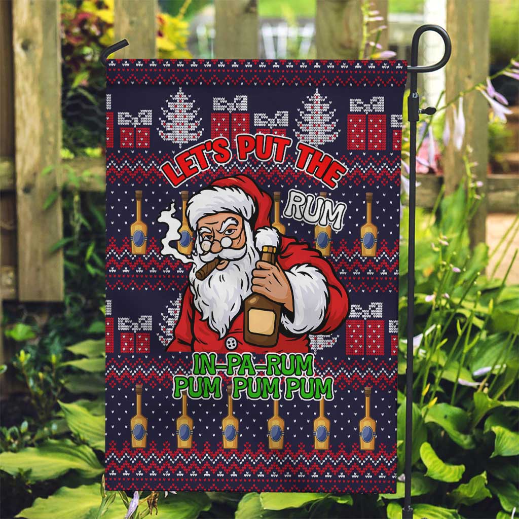 Lets Put The Rum Pum Pum Pum Christmas Garden Flag Xmas Holiday Patterns - Wonder Print Shop