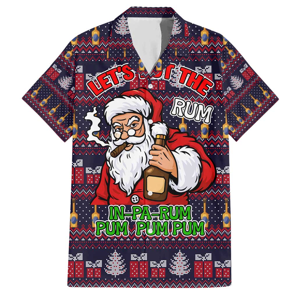Lets Put The Rum Pum Pum Pum Christmas Hawaiian Shirt Xmas Holiday Patterns - Wonder Print Shop