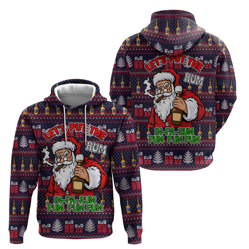 Lets Put The Rum Pum Pum Pum Christmas Hoodie Xmas Holiday Patterns - Wonder Print Shop
