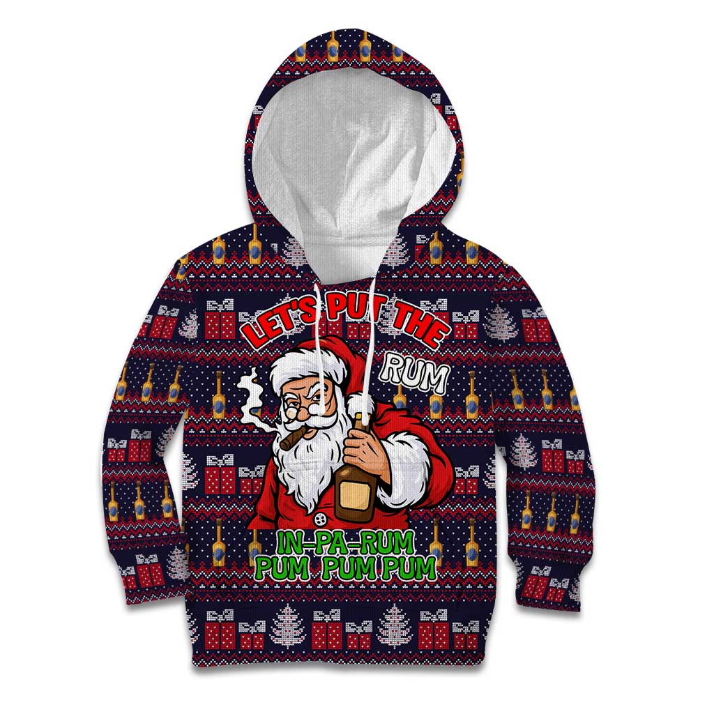 Lets Put The Rum Pum Pum Pum Christmas Kid Hoodie Xmas Holiday Patterns - Wonder Print Shop