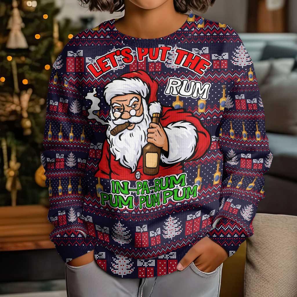 Lets Put The Rum Pum Pum Pum Christmas Kid Ugly Christmas Sweater Xmas Holiday Patterns - Wonder Print Shop