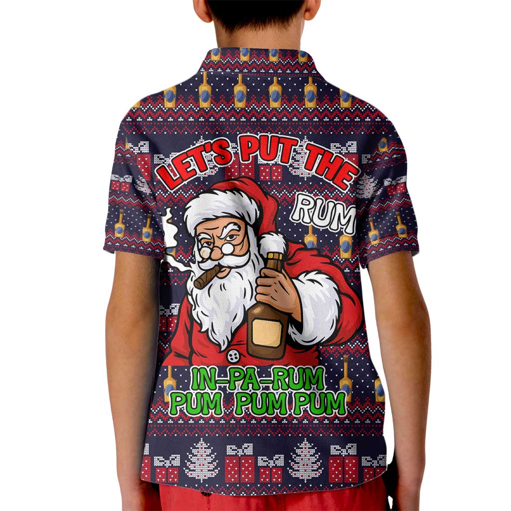 Lets Put The Rum Pum Pum Pum Christmas Kid Polo Shirt Xmas Holiday Patterns - Wonder Print Shop
