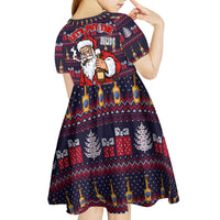 Lets Put The Rum Pum Pum Pum Christmas Kid Short Sleeve Dress Xmas Holiday Patterns - Wonder Print Shop