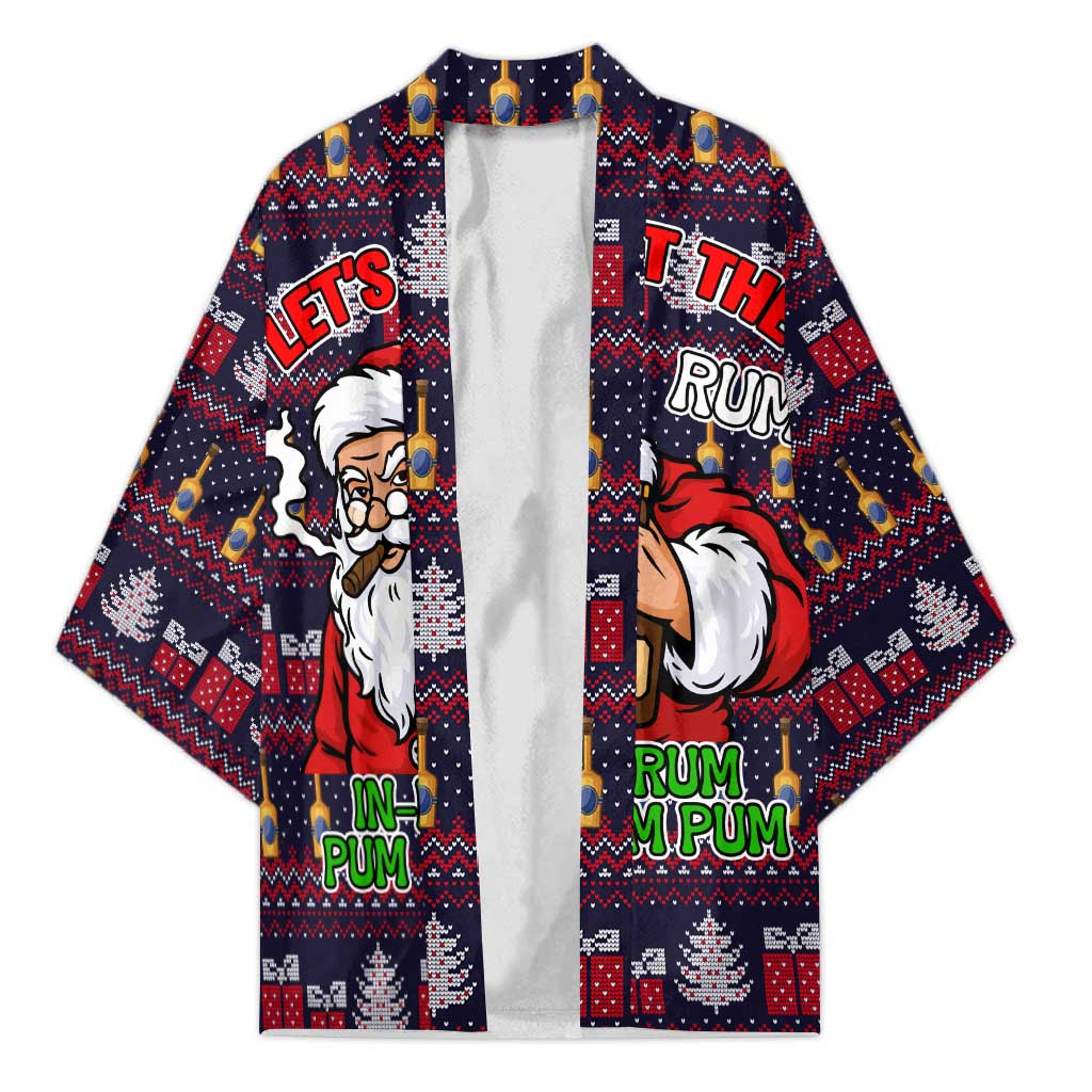 Lets Put The Rum Pum Pum Pum Christmas Kimono Xmas Holiday Patterns - Wonder Print Shop
