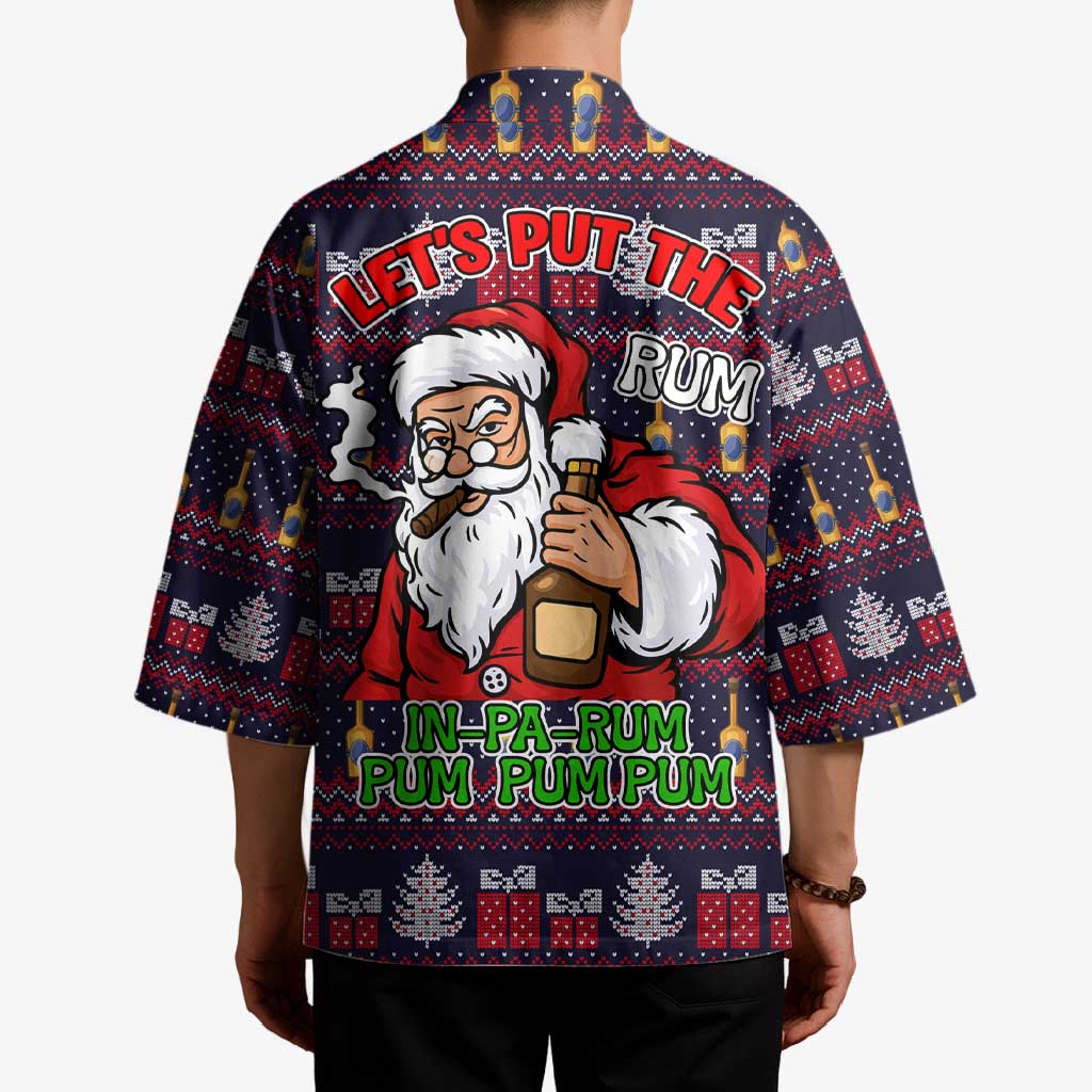 Lets Put The Rum Pum Pum Pum Christmas Kimono Xmas Holiday Patterns - Wonder Print Shop