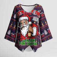 Lets Put The Rum Pum Pum Pum Christmas Kimono Sleeve Blouse Xmas Holiday Patterns - Wonder Print Shop