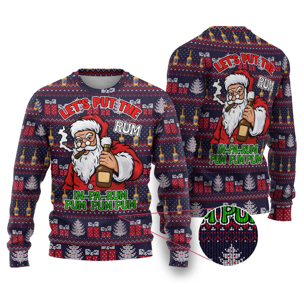 Lets Put The Rum Pum Pum Pum Christmas Ugly Christmas Sweater Xmas Holiday Patterns - Wonder Print Shop