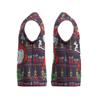 Lets Put The Rum Pum Pum Pum Christmas Knitted V-Neck Vest Xmas Holiday Patterns - Wonder Print Shop