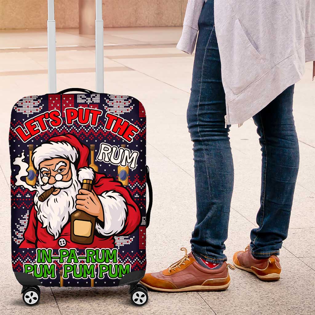 Lets Put The Rum Pum Pum Pum Christmas Luggage Cover Xmas Holiday Patterns - Wonder Print Shop