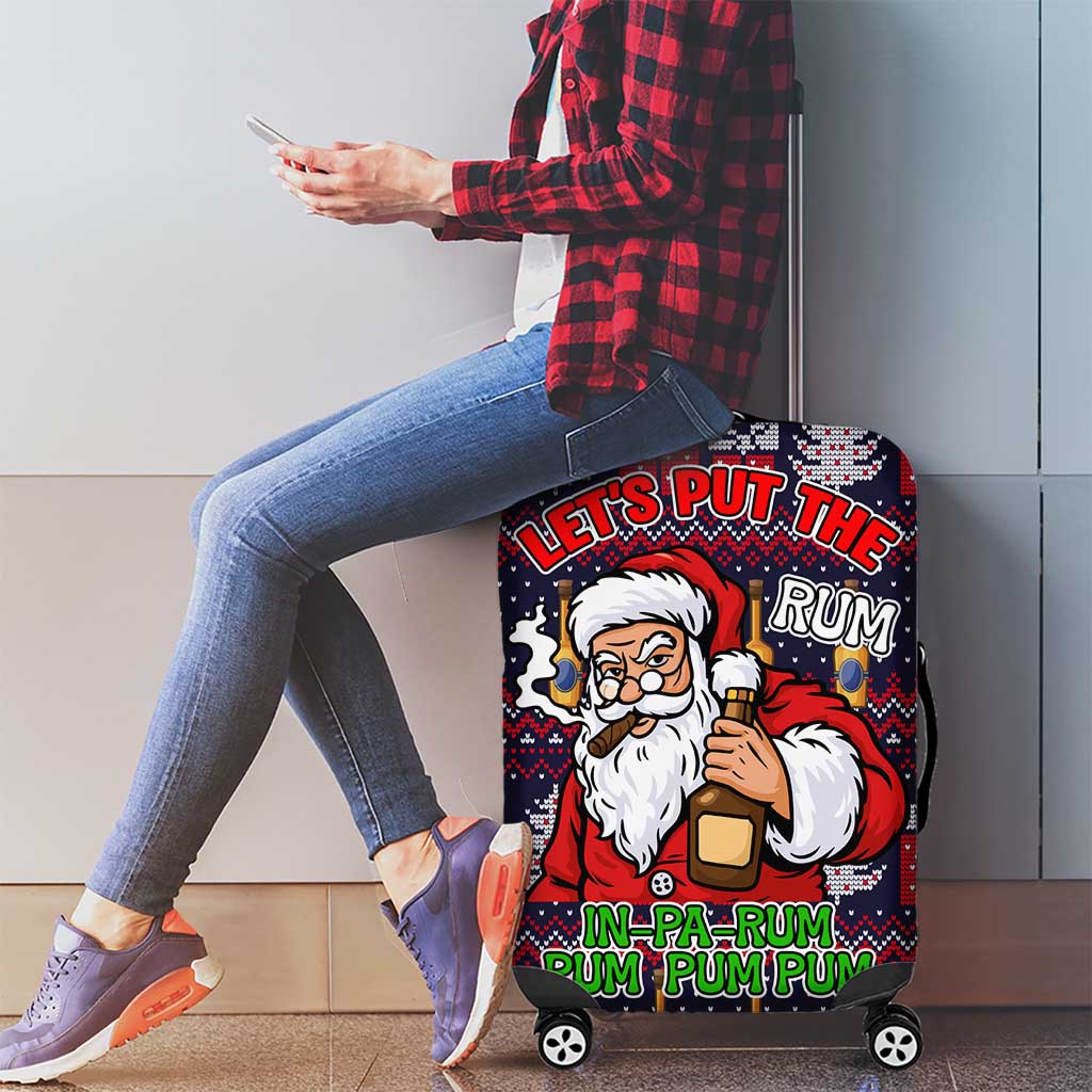 Lets Put The Rum Pum Pum Pum Christmas Luggage Cover Xmas Holiday Patterns - Wonder Print Shop