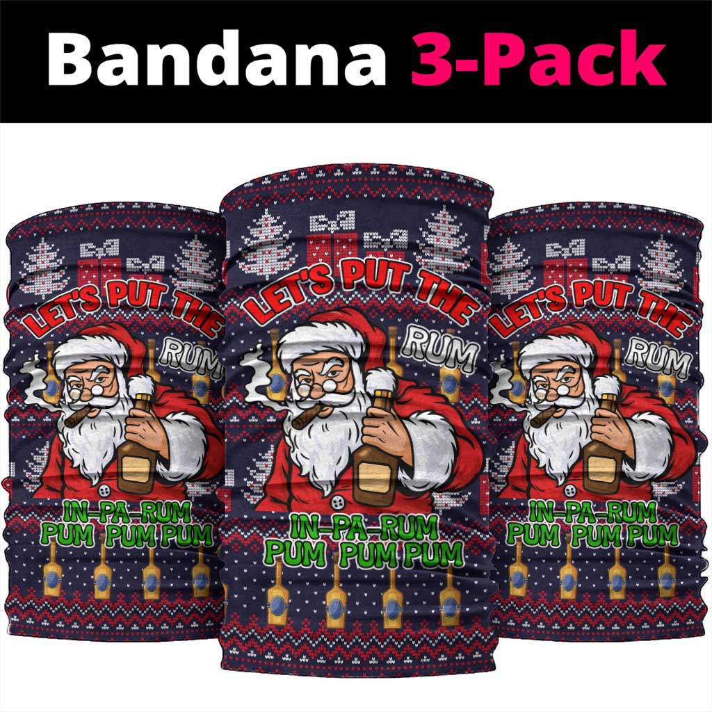 Lets Put The Rum Pum Pum Pum Christmas Neck Gaiter Xmas Holiday Patterns - Wonder Print Shop
