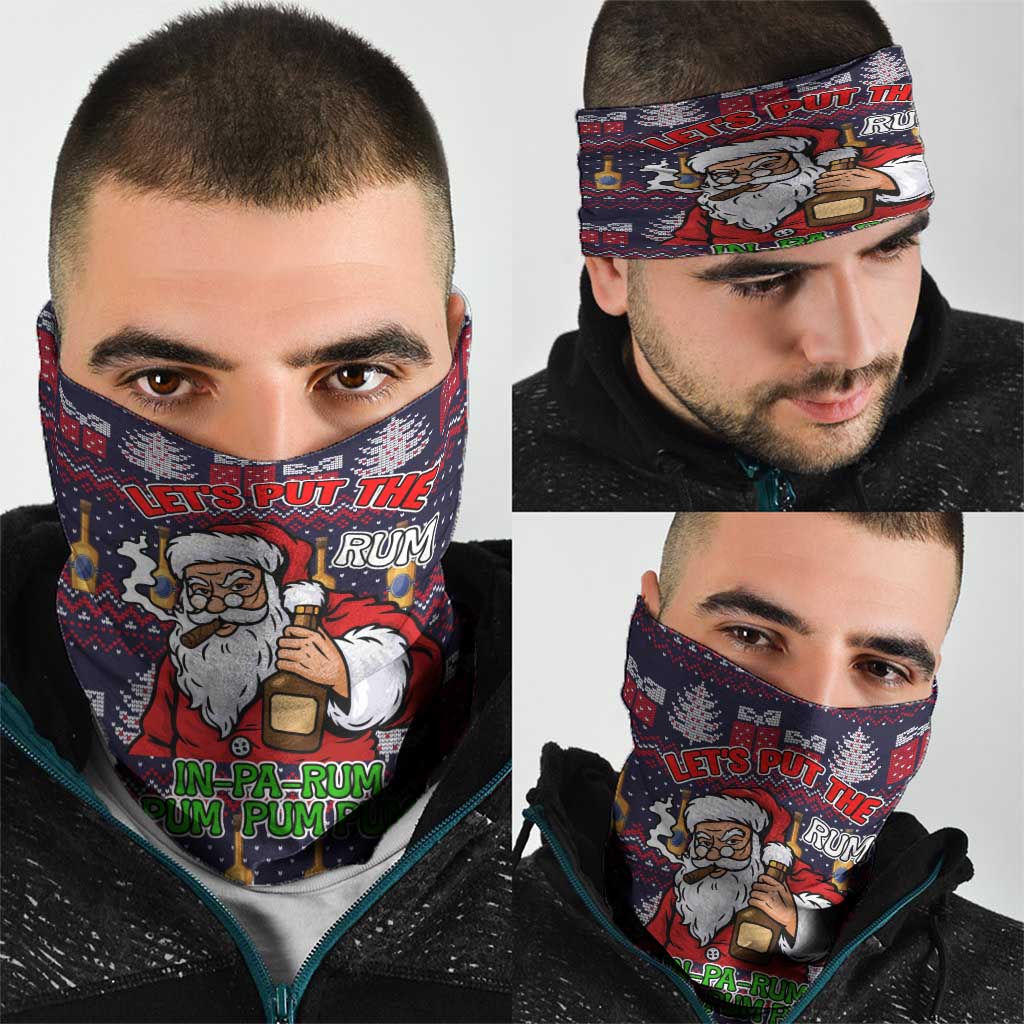 Lets Put The Rum Pum Pum Pum Christmas Neck Gaiter Xmas Holiday Patterns - Wonder Print Shop