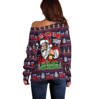 Lets Put The Rum Pum Pum Pum Christmas Off Shoulder Sweater Xmas Holiday Patterns - Wonder Print Shop
