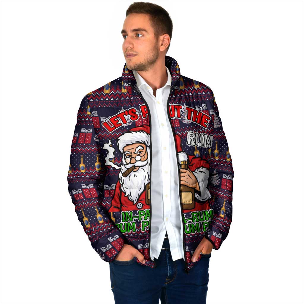 Lets Put The Rum Pum Pum Pum Christmas Padded Jacket Xmas Holiday Patterns - Wonder Print Shop