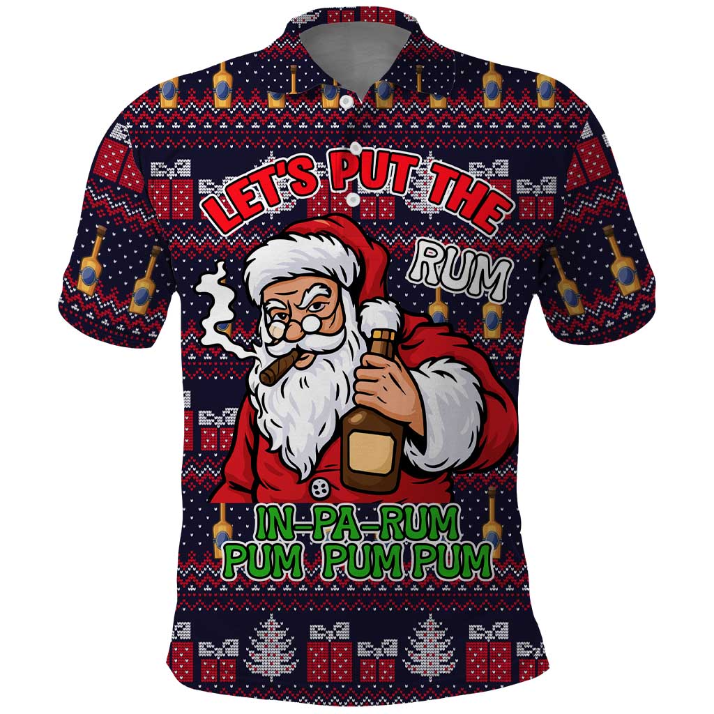 Lets Put The Rum Pum Pum Pum Christmas Polo Shirt Xmas Holiday Patterns - Wonder Print Shop